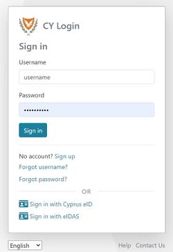 Figure 1.1: CY Login page. Enter your credentials.